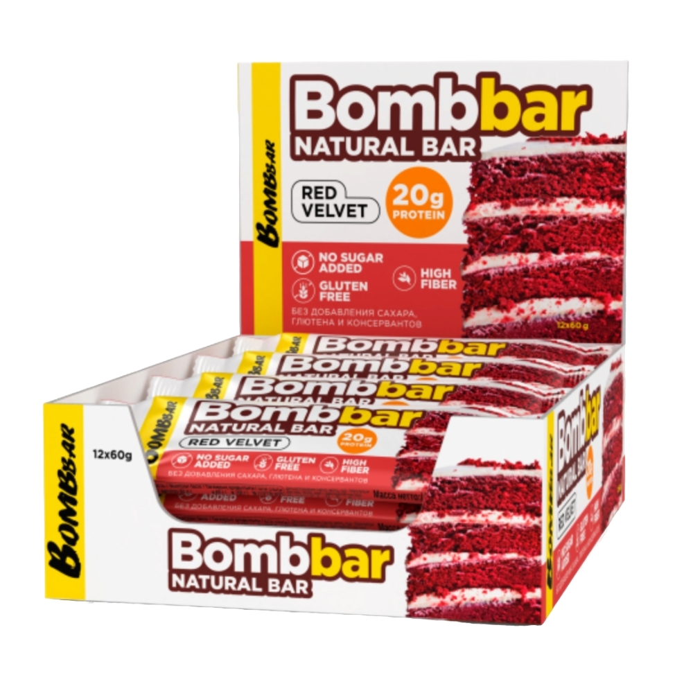 Батончик Bombbar 60 g Красный бархат