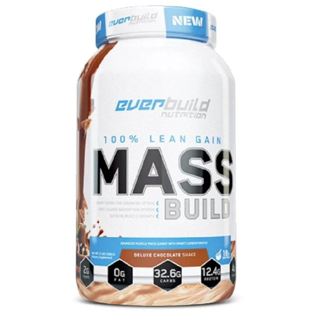 Гейнер Ever build nutrition Mass Build  908 g Шоколадный коктейль делюкс